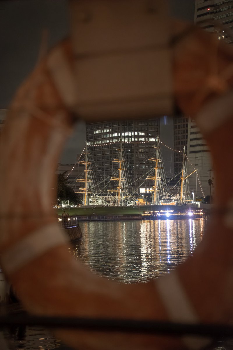 r______photo's tweet photo. 帆が開いた状態も見てみたい

 #日本丸  #横浜  #みなとみらい  #夜景 https://t.co/IL9k02D0j4