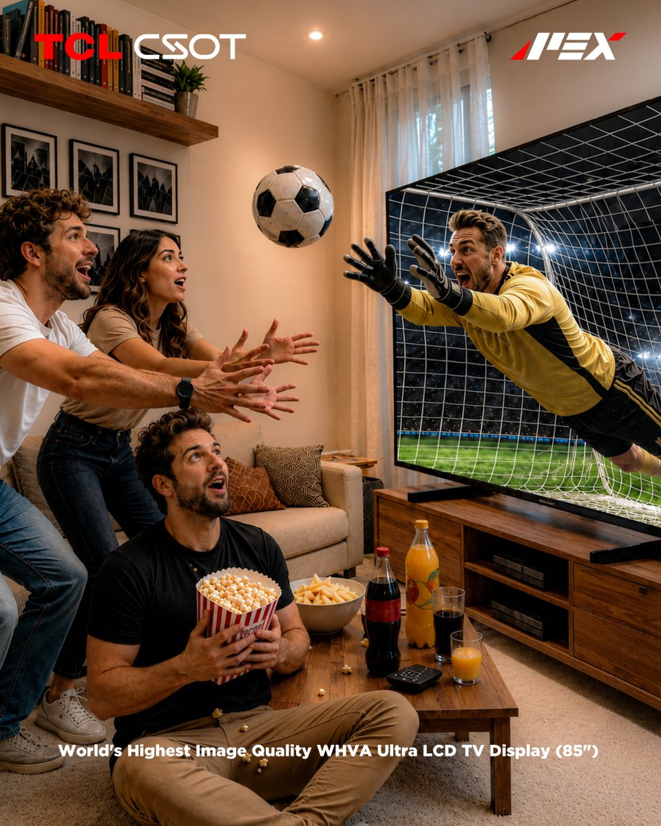 TCL_CSOT's tweet photo. Featuring a native RGBC four-color pixel array, a 131% BT.2020 color gamut, and native 4K+ ultra-high resolution, it reproduces colors that closely match human vision while delivering sharp, refined details for an immersive viewing experience at home.