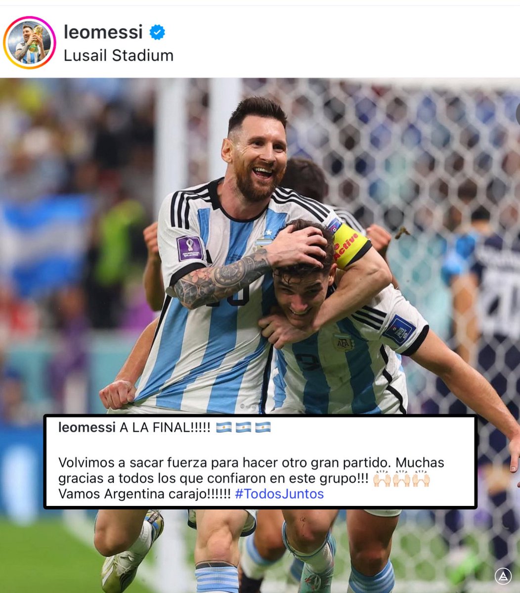 sudanalytics_'s tweet photo. Lionel Messi escribió ayer EXACTAMENTE LO MISMO QUE EN 2022 al pasar a la final.

Ufff. 🥹🇦🇷 https://t.co/YzbEgKZKTL