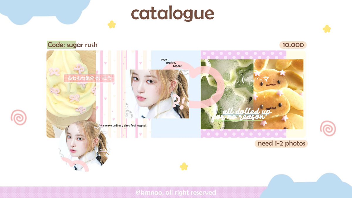 kmnao's tweet photo. any interaction will be appreciated! timakaci

halo mentemen! saatnya kenalan sama 5 katalog layout baru aku ^__ kalau ada kesamaan dengan ba lain tolong kabari aku di dm atau tele iaa! layout modelnya juga ufs dan aku open titip juga 💭

#bealanja https://t.co/eL6uOeDQsU