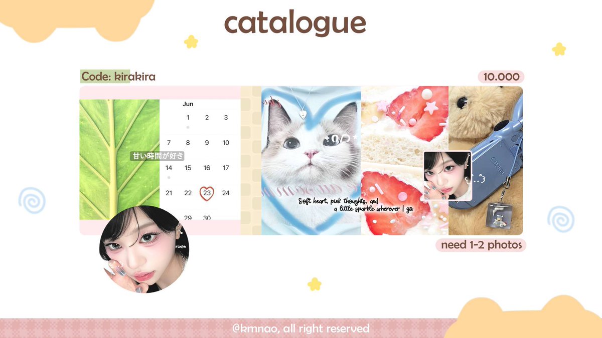 kmnao's tweet photo. any interaction will be appreciated! timakaci

halo mentemen! saatnya kenalan sama 5 katalog layout baru aku ^__ kalau ada kesamaan dengan ba lain tolong kabari aku di dm atau tele iaa! layout modelnya juga ufs dan aku open titip juga 💭

#bealanja https://t.co/eL6uOeDQsU