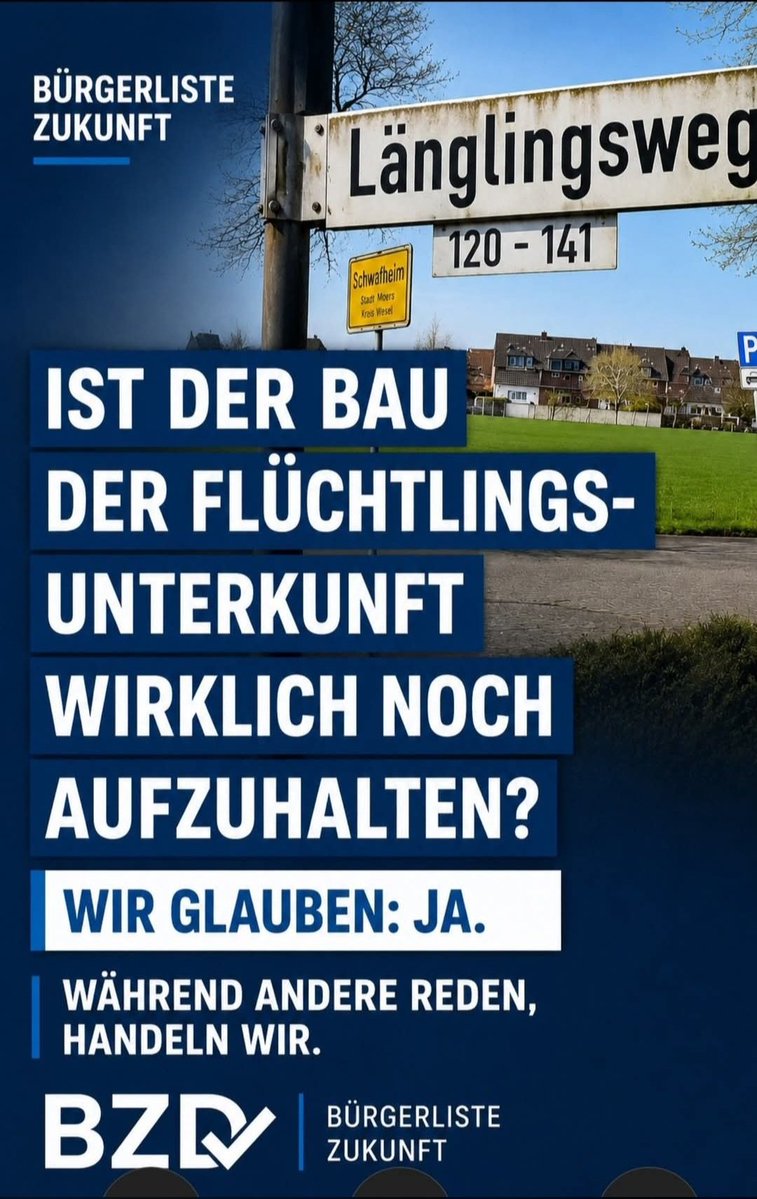 MeegerenVan's tweet photo. Länglingsweg noch drehen

#BZD #BürgerlisteZukunft #Moers #Schwafheim #Länglingsweg #Flüchtlingsunterkunft #Transparenz #Kommunalpolitik #FaktenStattIdeologie #Verantwortung https://t.co/7iYEjNTmJs