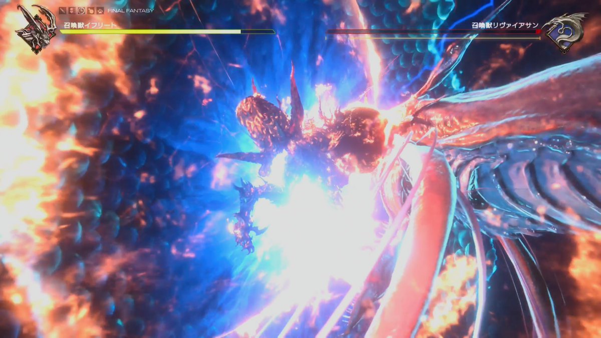 LogicalWandera's tweet photo. 【FF16】丁度1か��前、PS+カタログに
ff16が入ったのでプレイング(ﾟ∀ﾟ)

ゆっくりしすぎたのか２週クリアで
110時間ほどかけてじっくりじっくり
最後はみんなで「ビールビール(略)」をして
プラチナトロフィー獲得(ﾟ∀ﾟ)

そしてリヴァイアチャンは
ラスボスの５倍ぐらいつおかった(ﾟ∀ﾟ)（ https://t.co/fI3D1jiM1w