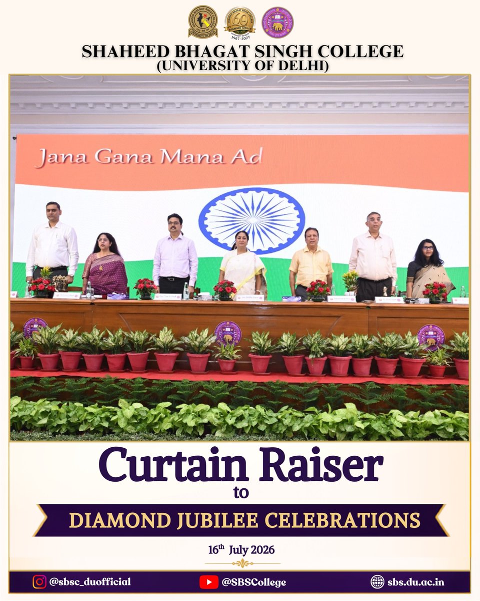 sbscduofficial's tweet photo. Shaheed Bhagat Singh College celebrated the beginning of its Diamond Jubilee year with a day filled with pride, tradition, and togetherness. As the college marks 60 years of excellence, this celebration reflects a remarkable journey of academic achievements and growth. https://t.co/aJStf6wc14
