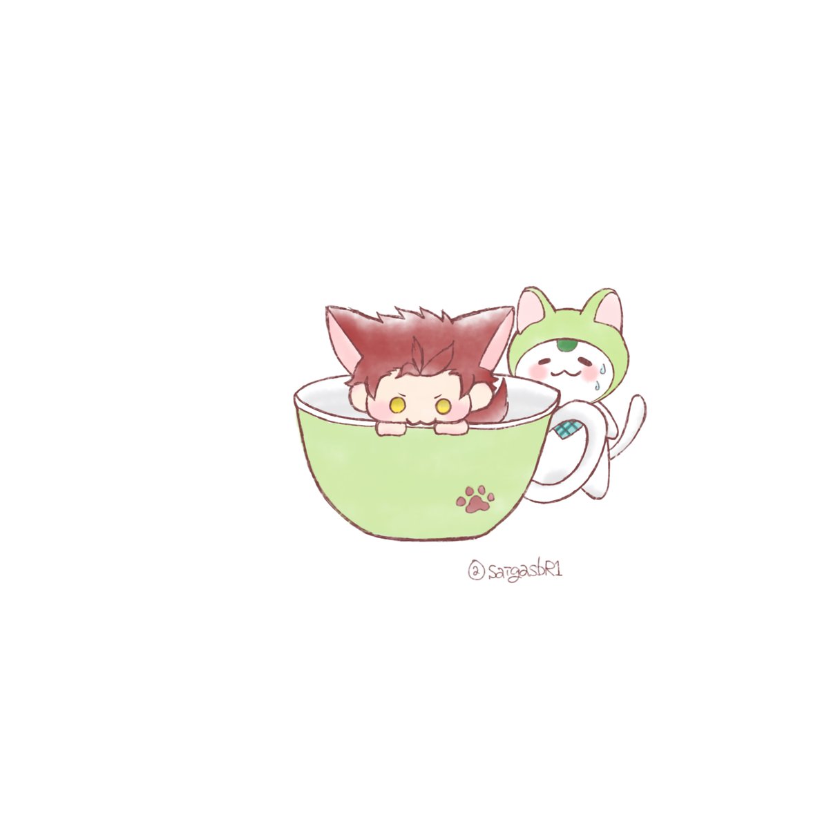 saigasbR1's tweet photo. 🐱あの……そこ自分が入るカップなんですけど……💦
🐺もう🐾つけたからここはオレのナワバリだ☕️

#ValkoIsLoved
#ロウガ実装取り消しを取り消し https://t.co/YorGpHwWhv
