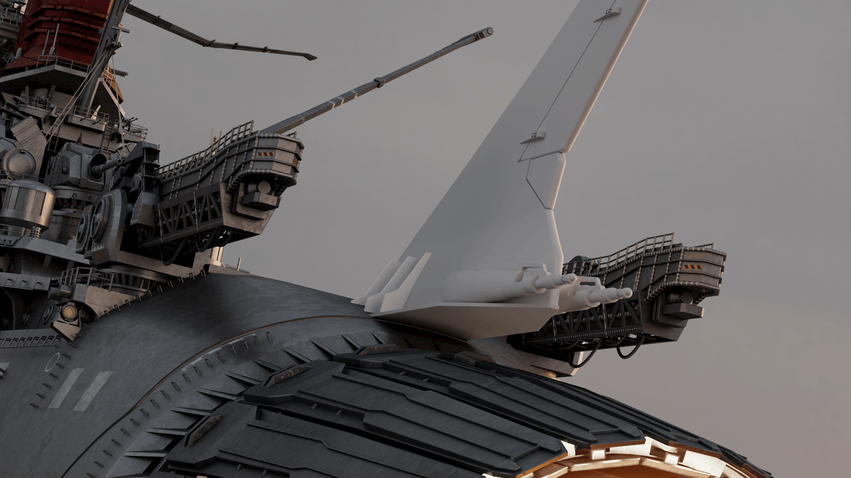 DTPsamurai's tweet photo. 尾翼に着手
#3dcgi #SpaceBattleshipYamato #宇宙戦艦ヤマト https://t.co/xDps54sdHn