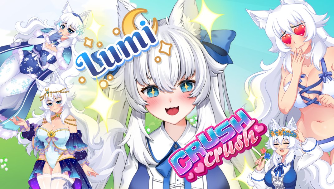 Lumituber's tweet photo. I'm dating... MYSELF!?💦

Playing the new @CrushCrush DLC featuring me! 💙
https://t.co/wcSlJ75Wl9 https://t.co/5S9rx0fgMR