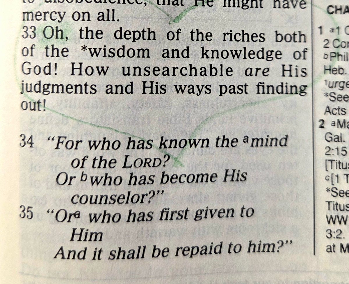 wohlford_connie's tweet photo. "Oh, the depth of the riches both of the wisdom and knowledge of God! ..."
Romans 11: 33
#unsearchable #beyond #GodsWays #farbeyond #unimaginable #eternal #unfathomable #wisdom #knowledge #ReadTheBook #understanding #unreachable #GodsWordOurDestiny https://t.co/tofyFHOZhs