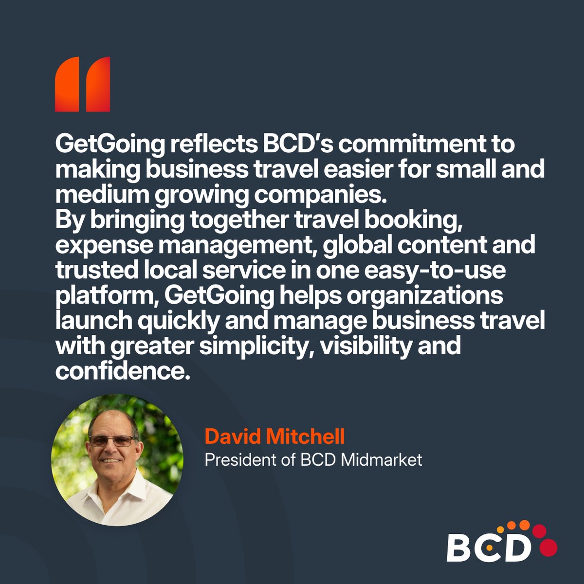 BCDTravel's tweet photo. GetGoing, BCD’s proprietary travel and expense management platform, simplifies travel and expense management for small and medium growing companies with expanded capabilities. Read more: https://t.co/RTqFdzwxDH
#GetGoing https://t.co/Lf5ULEAAaw