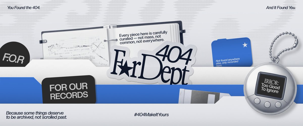 404fordept_'s tweet photo. F.O.R — For Our Records. ✮
Some moments deserve more than a scroll. They deserve a place to stay. 📼💿

Not mass. Not common. Carefully curated. Made to be kept.

⚠️ ERROR: Too Good To Ignore.

You Found the 404. And It Found You.
#404FORDEPT #ForOurRecords #404MakeItYours https://t.co/j5rDimBM8X