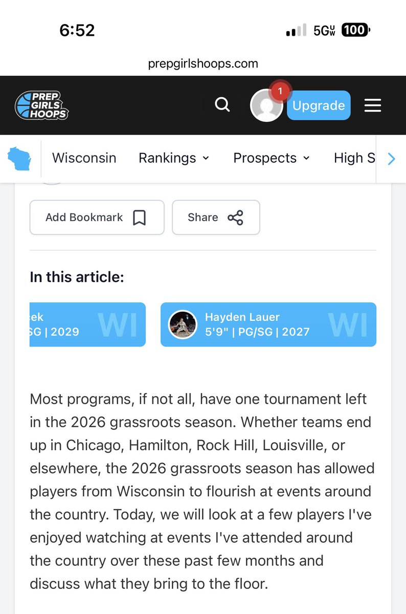 Hayden_Lauer11's tweet photo. Thank you, @BradyJ_Peterson, for the kind words and recognition. I’m so thankful for my coaches, my teammates, and the opportunities I’ve had this season. Time to rest and get ready for one last weekend in Chicago. 
@WisImpact @Nikosnews https://t.co/zi4zhqmsdY