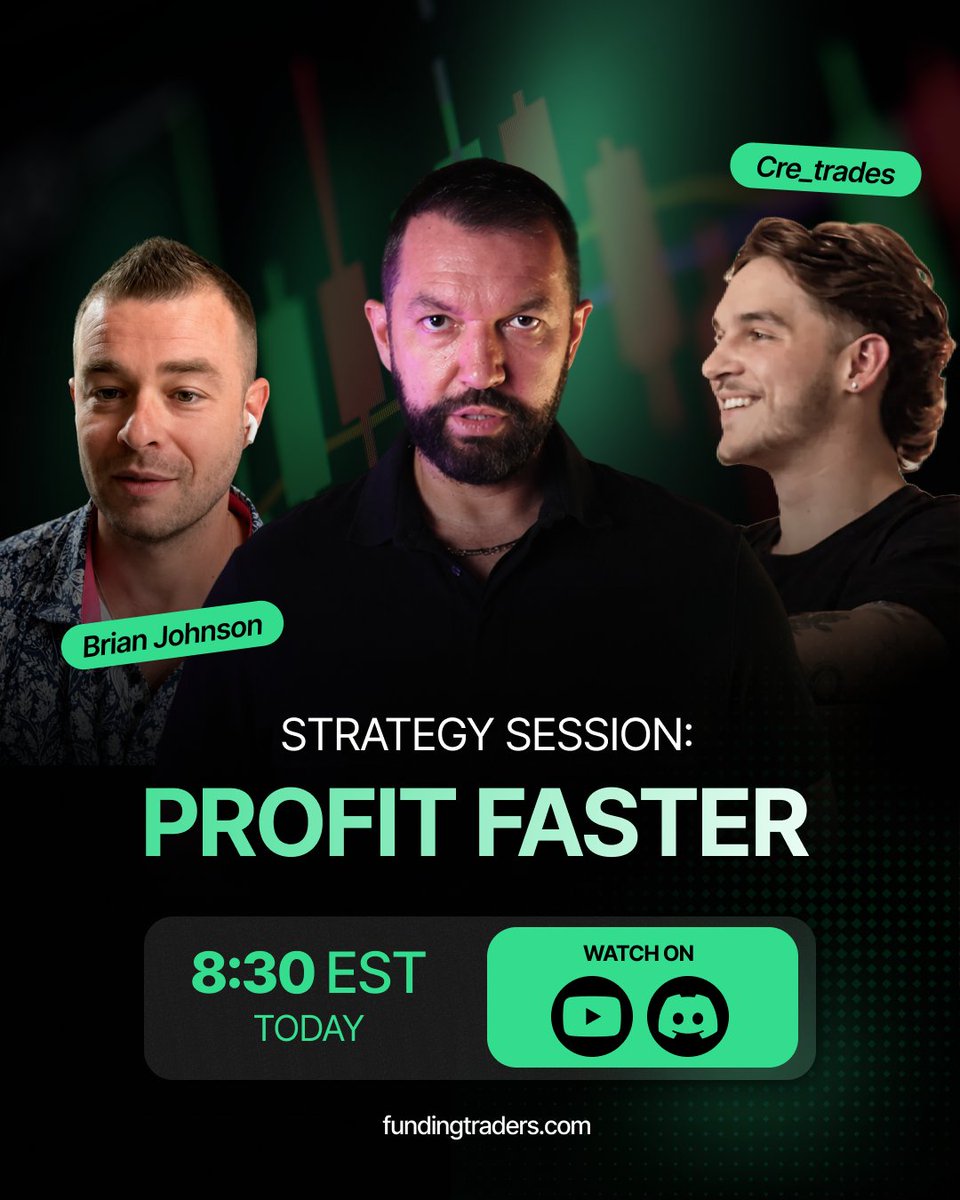 fundingtraders's tweet photo. 🚀 LIVE STRATEGY SESSION TODAY: PROFIT FASTER  

Brian Johnson + Cre_trades dropping real moves on how to scale your profits quicker.  

📍Park at DISCORD today. 
8:30 EST. https://t.co/3AdFPCmt4A