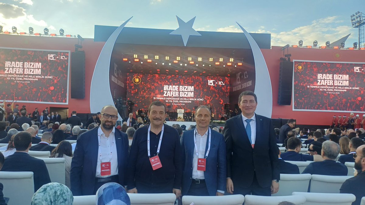 FatihBilalYulek's tweet photo. Cumhurbaşkanımız Sayın Recep Tayyip Erdoğan’ın teşrifleriyle gerçekleştirilen “15 Temmuz Demokrasi ve Milli Birlik Günü 10. Yıl Özel Programına” MÜSİAD Ankara Yönetim Kurulu Üyelerimizle birlikte katılım gösterdik. https://t.co/m5o1a4kvQF