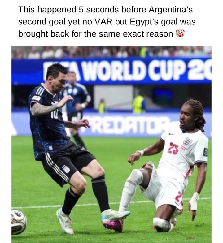 WuddhaCR7's tweet photo. FIFA: Fixing it for Argentina https://t.co/Oers1H38fB