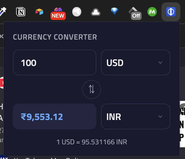 theStormbane's tweet photo. Started tinkering with Claude Code after a long stretch of inertia. Built a Chrome extension end-to-end — a currency converter so I don't have to leave the tab and Google every time. Nothing fancy, but building exactly what I wanted in one sitting feels like magic. 

Start small! https://t.co/RRXLgCvKbe