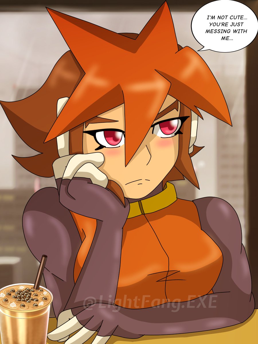 lightfangexe's tweet photo. I like Atlas too! 🔥 I drew this POV scene when you called her cute. This is how I imagine she would react, she's was a soldier, been through a war with Mavericks. You gotta melt that hardness in her heart.
#MegaMan #fanartㅤㅤㅤㅤ https://t.co/a9ruPksIH2