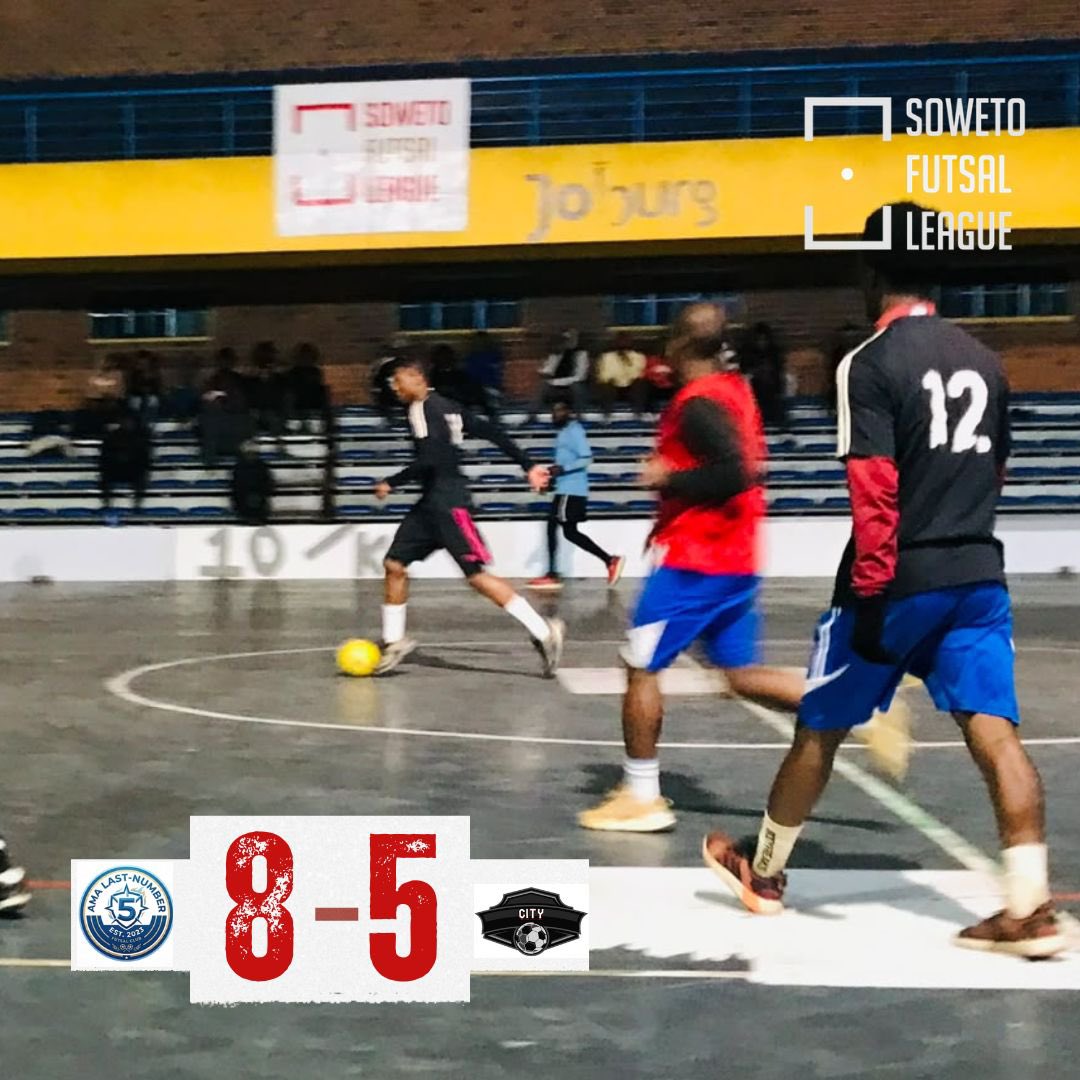 SowetoFutsal's tweet photo. Imagine dominating the game but getting punished because of mistakes, that was the story of Man City. You're all over your opponent, missing chances but whenever Ama Last Number overturned the ball it was picked up in the back of the net 🥅

#Soweto #futsal #league https://t.co/UdI4j5e6DI