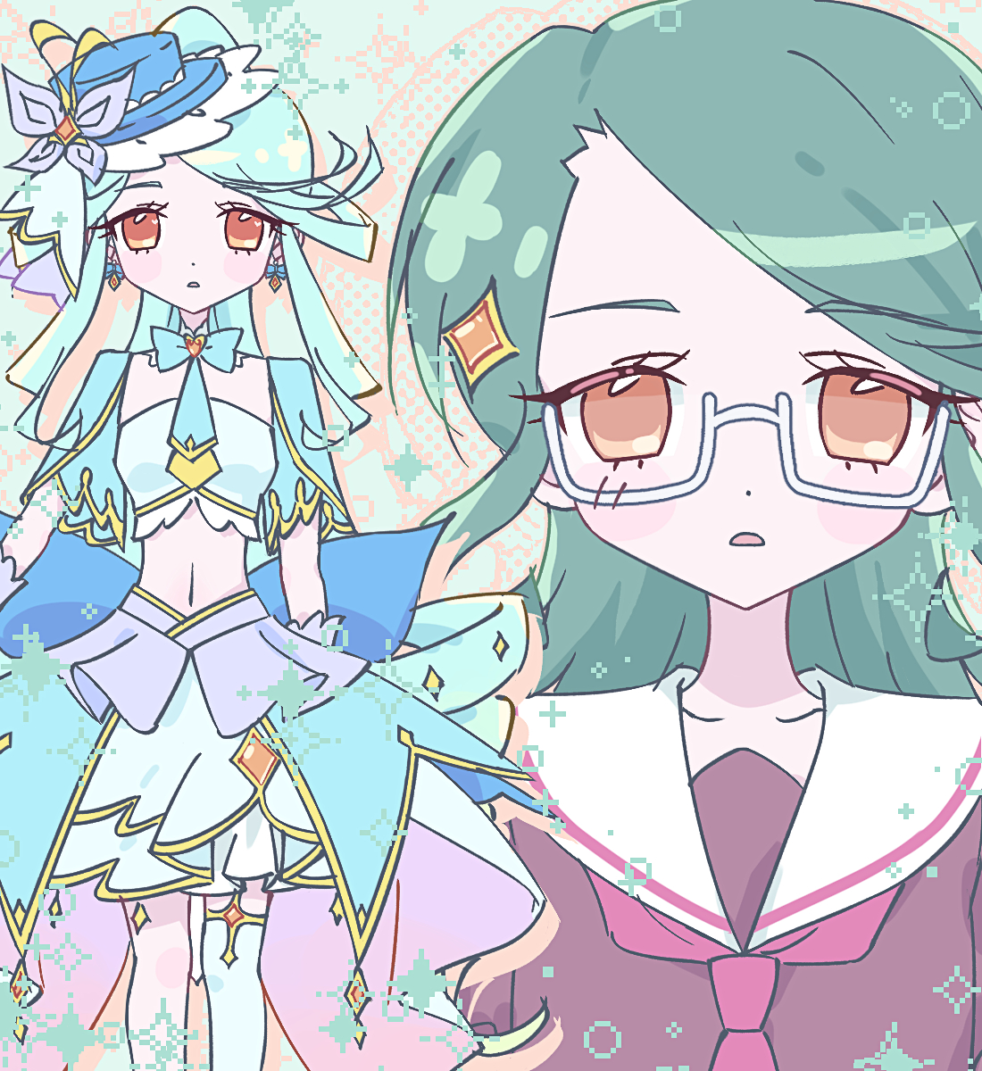 jjujjuruneXD's tweet photo. #precure #プリキュア #프리큐어 #名探偵プリキュア #たんプリ #キュアエクレール #cureeclair #金田れい
큐어 에클레르 네번째 후보💚🧡✨ https://t.co/hGWA4C6qF1