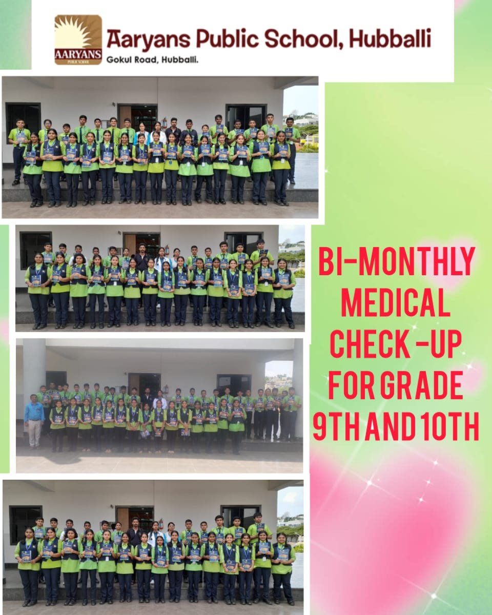 aaryans_psh's tweet photo. Dear Parents,
Kindly note that a medical check-up was conducted today for the students of Grades IX and X as part of the school's health and wellness initiative.
Thank you for your continued cooperation.
Regards,
Management & Principal
#SchoolHealth #StudentWellness https://t.co/rBVxgut80W