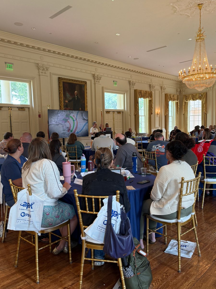 pbsteachers's tweet photo. We had a great time in Alabama at @AV_Alabama for @alpublictv’s presentation to 80 social studies teachers from across the state! 

A special thanks to APT and American Village for supporting educator professional development this summer! https://t.co/WwO6YXjMou