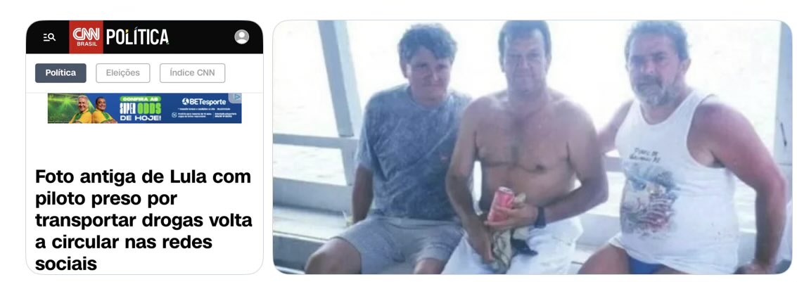 RafaelFontana's tweet photo. Lula em foto com piloto preso transportando meia tonelada de cocaína. https://t.co/qJiDTUPgfH