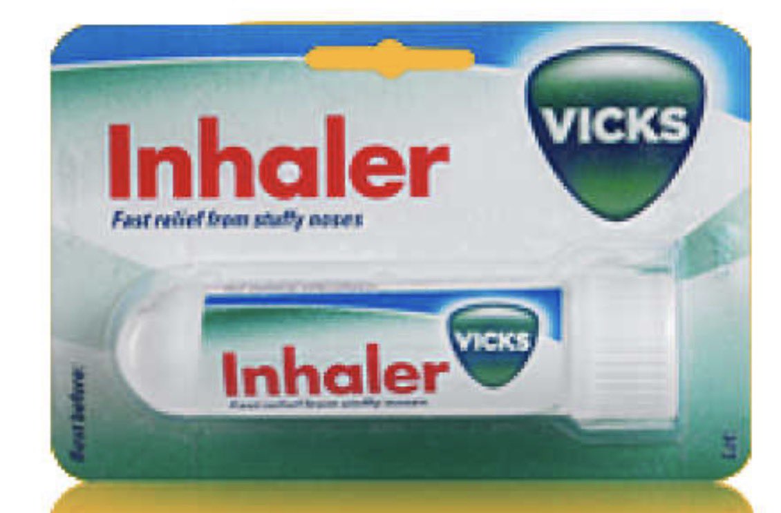 SuthFranq's tweet photo. @freetheboyyy @FitYoungMen_com it’s a standard nasal inhaler… made by Vicks or Olbas… just used to clear your sinuses… it’s not going up any other orifices! https://t.co/QwnN3iJLvX