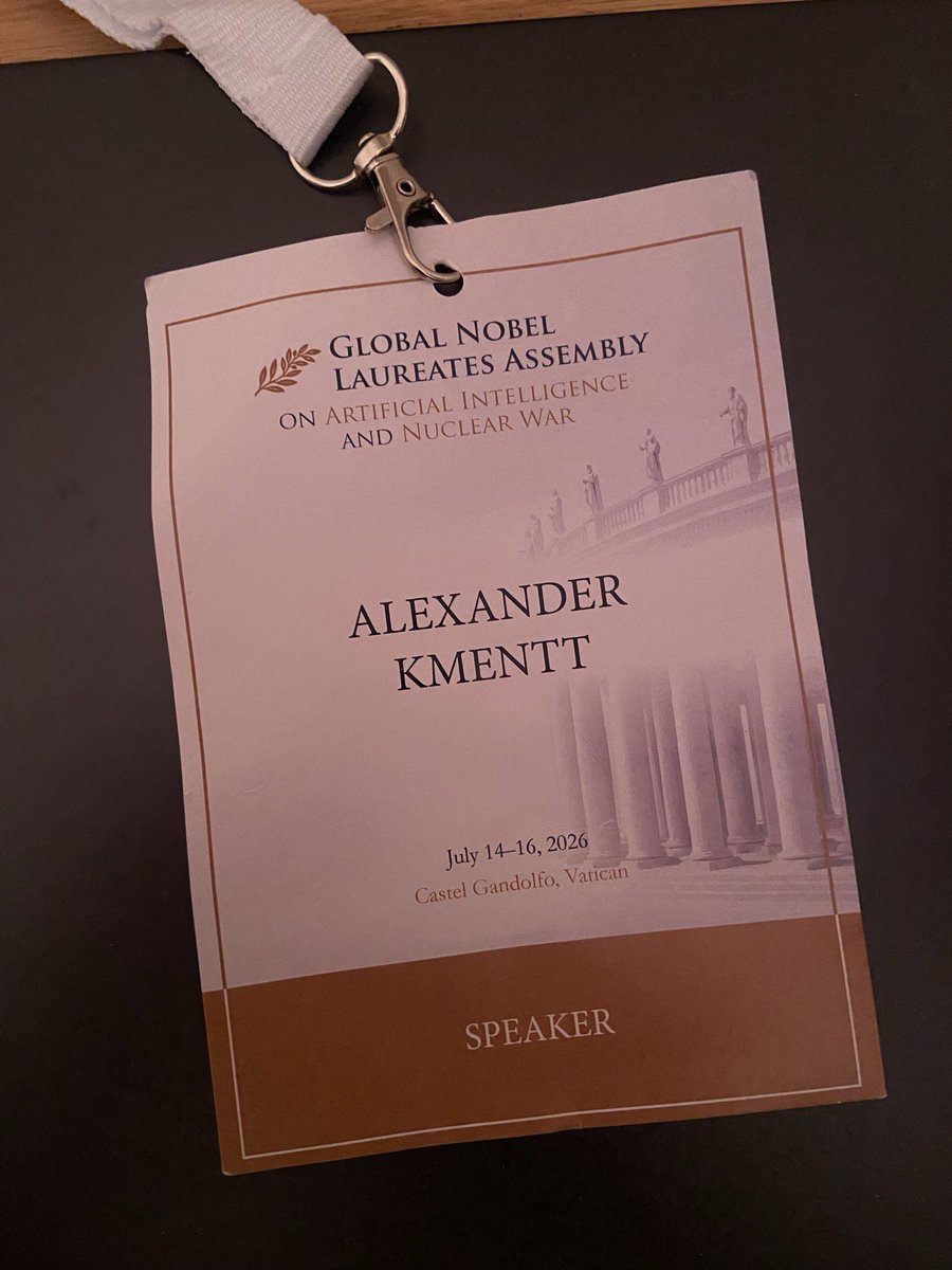 AustriaUNGeneva's tweet photo. Ambassador Kmentt is attending the Global Nobel Laureates Assembly on Artificial Intelligence and Nuclear War. The urgency for the abolition of nuclear weapons is compounded by the serious new risks introduced by AI.
#DisarmingAI #RomeDeclaration #AIEthics #HumanAccountability https://t.co/KM3DvkV2wI