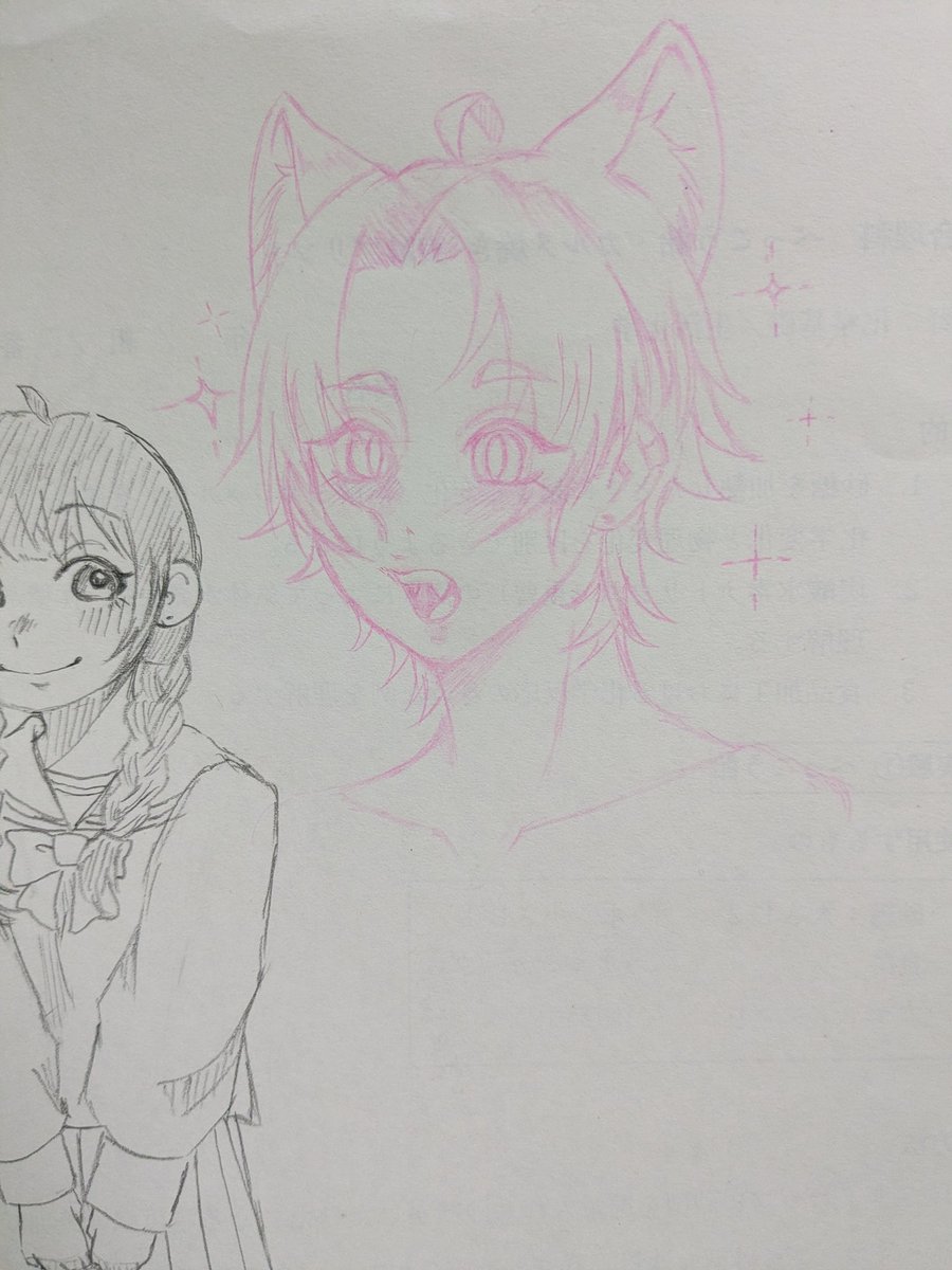 Nyan3011's tweet photo. 久しぶりに張り切って描いたんで！見て欲しいですっꉂ🤭鎖骨までしか描けてないですけどぉ(´>∀<｀)ゝ https://t.co/WMaIWfuNS6