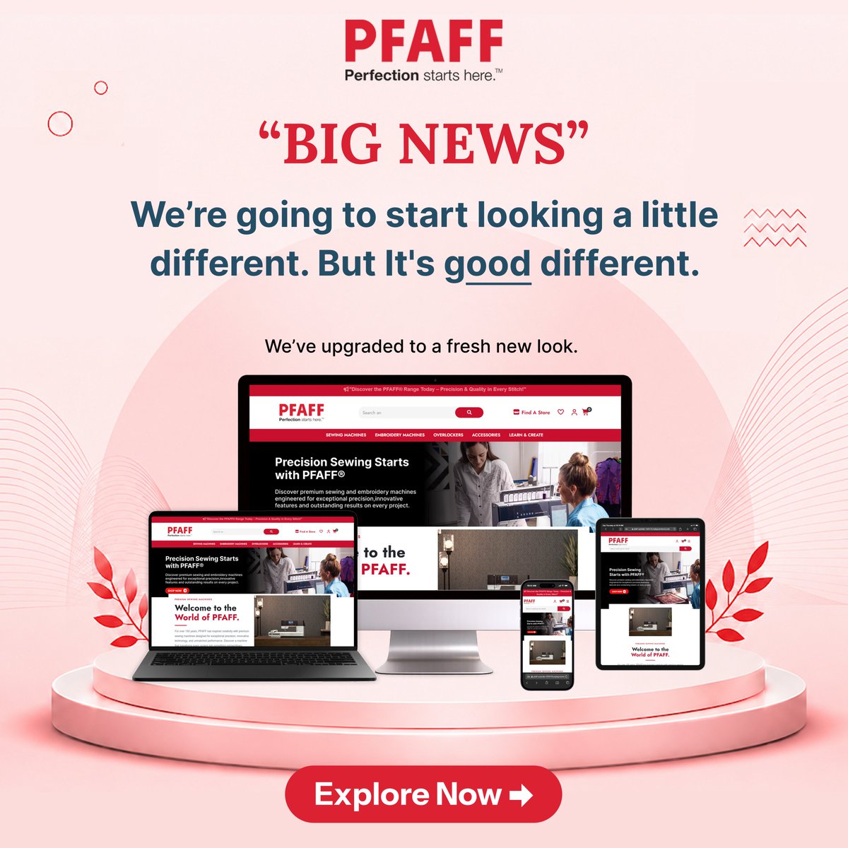 pfaffaustralia's tweet photo. ✨ Big News! Our new PFAFF Australia website is now live! 🎉 Fresh look, smoother navigation, and an even better shopping experience. ❤️

👉 Explore the new website.

#PFAFFAustralia #NewWebsite #SewingMachines #EmbroideryMachines #SewingAustralia #MadeWithPFAFF https://t.co/Z3PcRyn0pi
