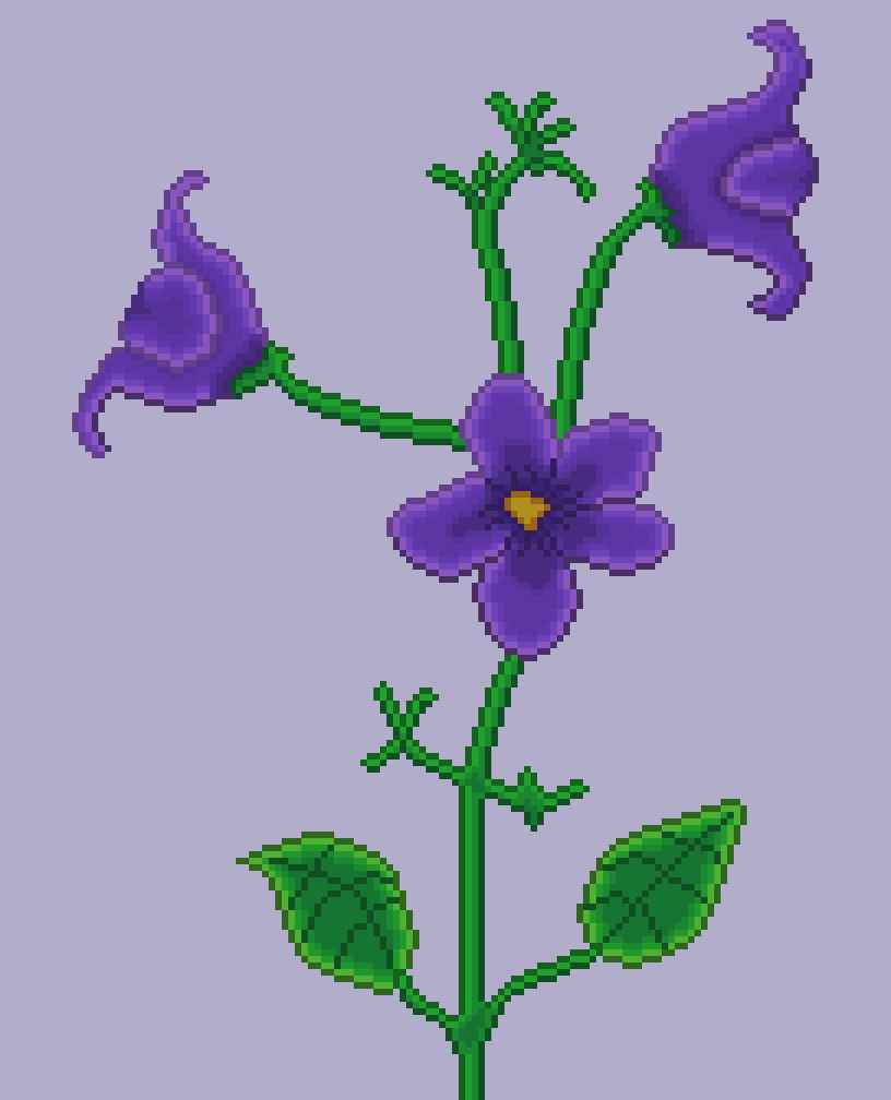 SogMango's tweet photo. Una flor que vi en laa banqueta mientras pasaba por ahí, espero ser algo más constante, ojalá no se quede en un veremos #pixelart https://t.co/qekPMpPtIq