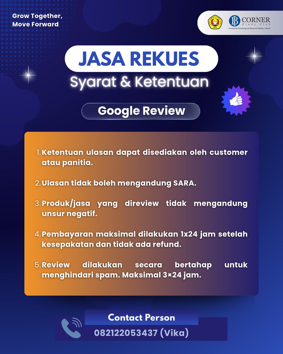 sheoneycomb's tweet photo. BUTUH RESPONDEN ATAU REVIEW? 🗣️

Kita bantu dua sekaligus!

✨ JASA REKUES ✨
📌 Google Review – naikin rating bisnis/UMKM
📌 Isi Kuesioner – bantu riset skripsi kamu

✅ Bukan bot
✅ Sesuai kriteria

CP: 082122053437 (Vika)
#JasaRekues #zonauang #GoogleReview #IsiKuesioner https://t.co/7lOWL4c9I1