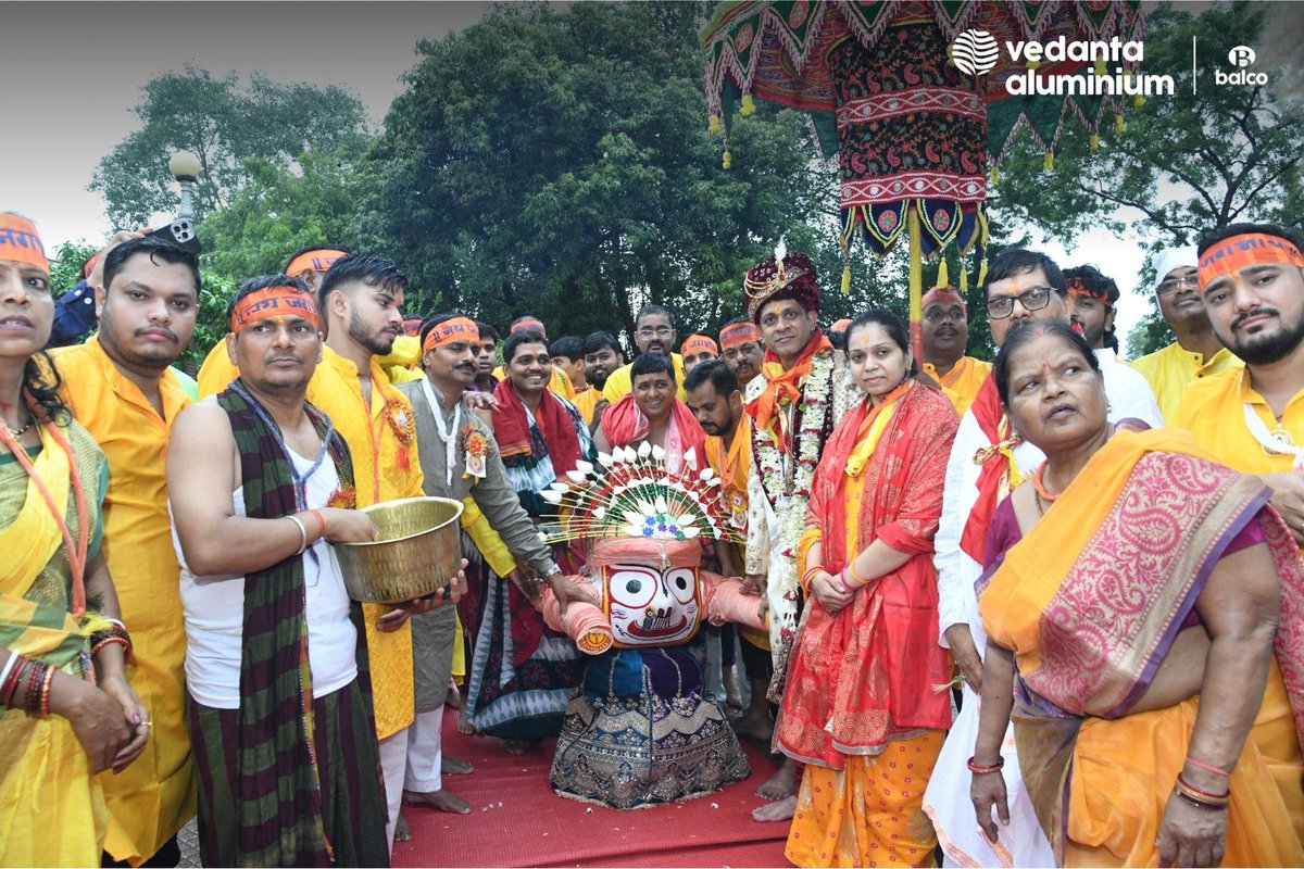 Balco_India's tweet photo. #BALCO marked the beginning of the auspicious Rath Yatra with prayers, devotion, and togetherness. May Lord Jagannath's blessings guide us towards peace, prosperity, progress and growth.
#RathYatra #VedantaAluminium #MetalOfTheFuture https://t.co/Cyw82Hw968