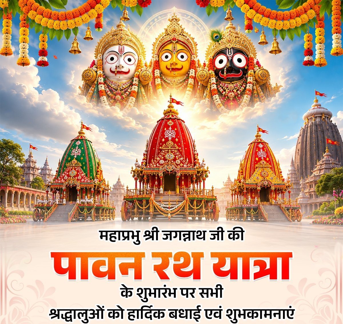 DEVENDAR_SMEDA's tweet photo. 😊 राम राम जी 😊

श्री कृष्ण गोविंद हरे मुरारी
हे नाथ नारायण वासुदेवा

महाप्रभु भगवान जगन्नाथ जी की सपरिवार रथयात्रा की हार्दिक बधाई☺️

🙏ॐ नमो नारायण 🙏 https://t.co/hAp0NMPczn