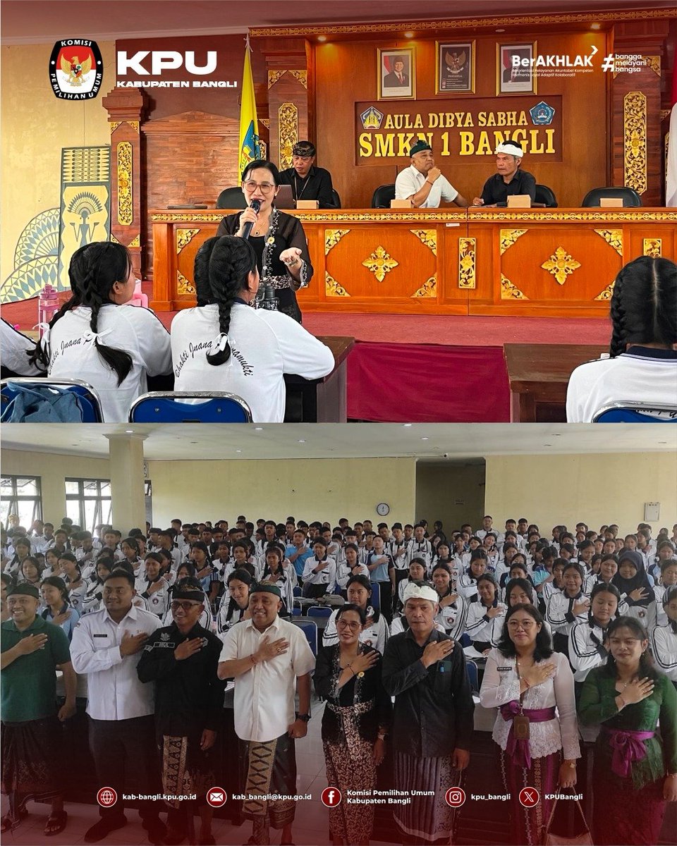 KPUBangli's tweet photo. #TemanPemilih, semangat belajar di Masa Pengenalan Lingkungan Sekolah (MPLS) tidak hanya tentang mengenal lingkungan sekolah, tetapi juga mengenal peran penting sebagai warga negara. https://t.co/71YQ15hXFW