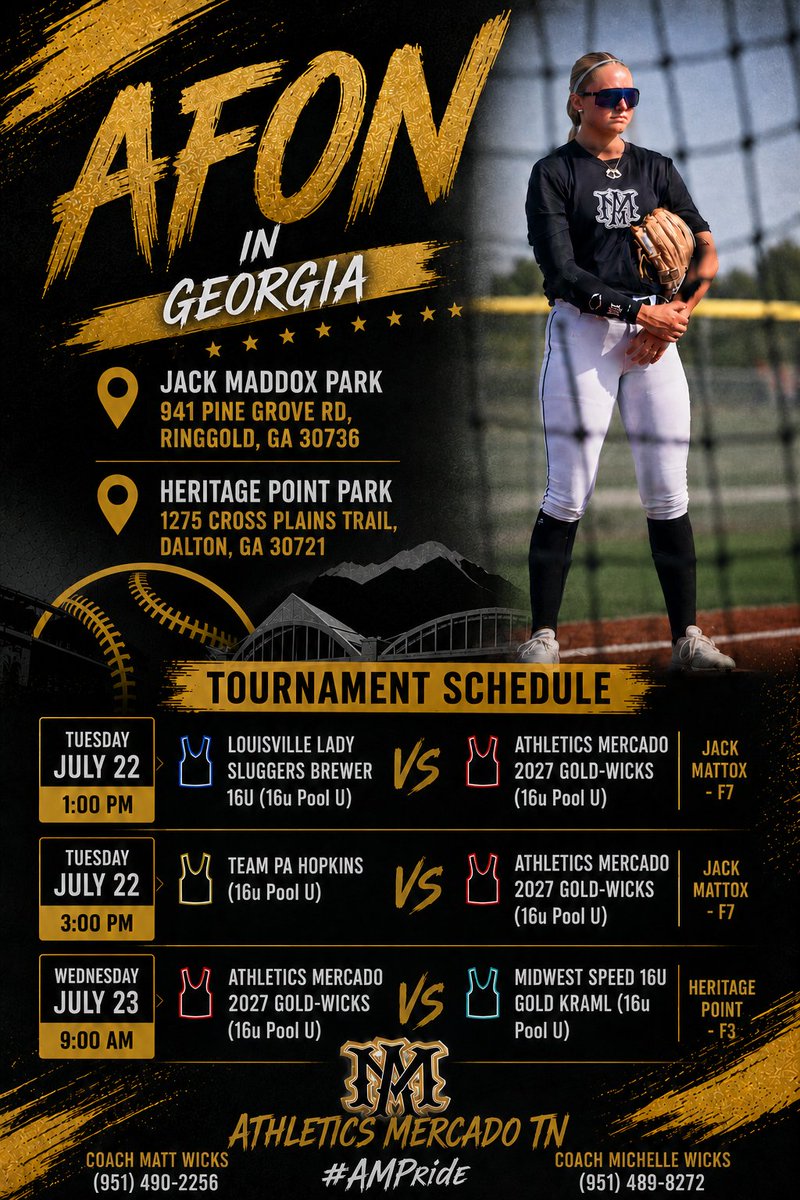 PeytonWendorf27's tweet photo. AFON starts Tuesday! It's our last tournament of the Summer before senior year. Can't wait to compete with my team! @AMGold27Wicks 
@JenConsaul @jessgorman01 @JoelWorthington @CoachmilliSB @RickWagnerr @rwwagner @TUSBTigers https://t.co/ynHAUCvb9K