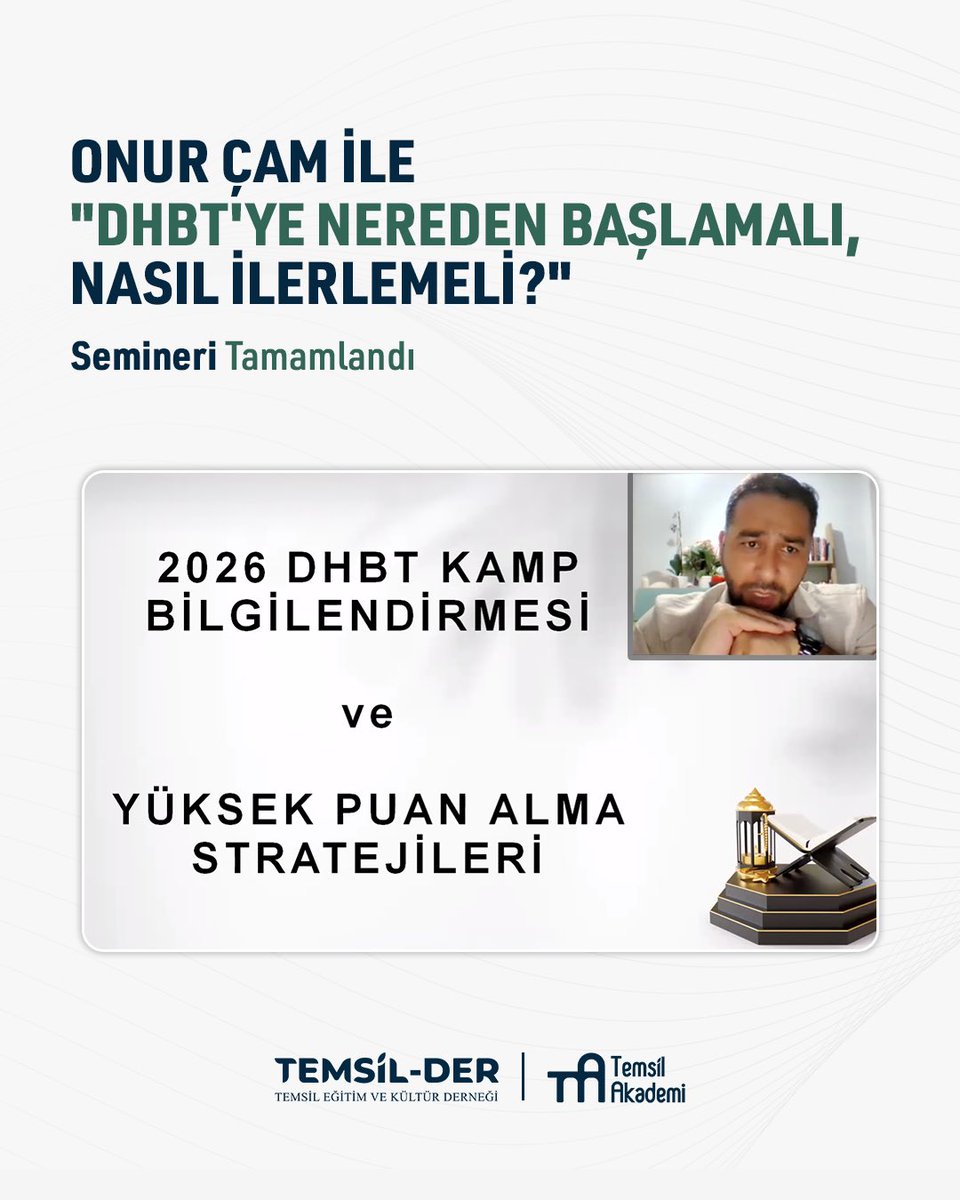 temsilder's tweet photo. Temsil Akademi projesi kapsamında Din Hizmetleri Uzmanı Onur Çam’ın konuşmacı olarak katıldığı “DHBT'ye Nereden Başlamalı, Nasıl İlerlemeli?” başlıklı seminerimiz tamamlandı.

Haberin detaylerı için: https://t.co/WSaysuC2MN https://t.co/mxpDfb1XtF