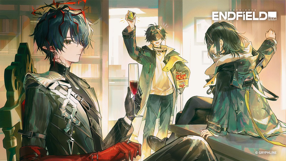 mintificial's tweet photo. Let’s play cards and put our glasses together for… tomato soda!?

Cheers to the Half-Anniversary of Arknights Endfield!
#ArknightsEndfield #Endfield https://t.co/fe7iksVcT6
