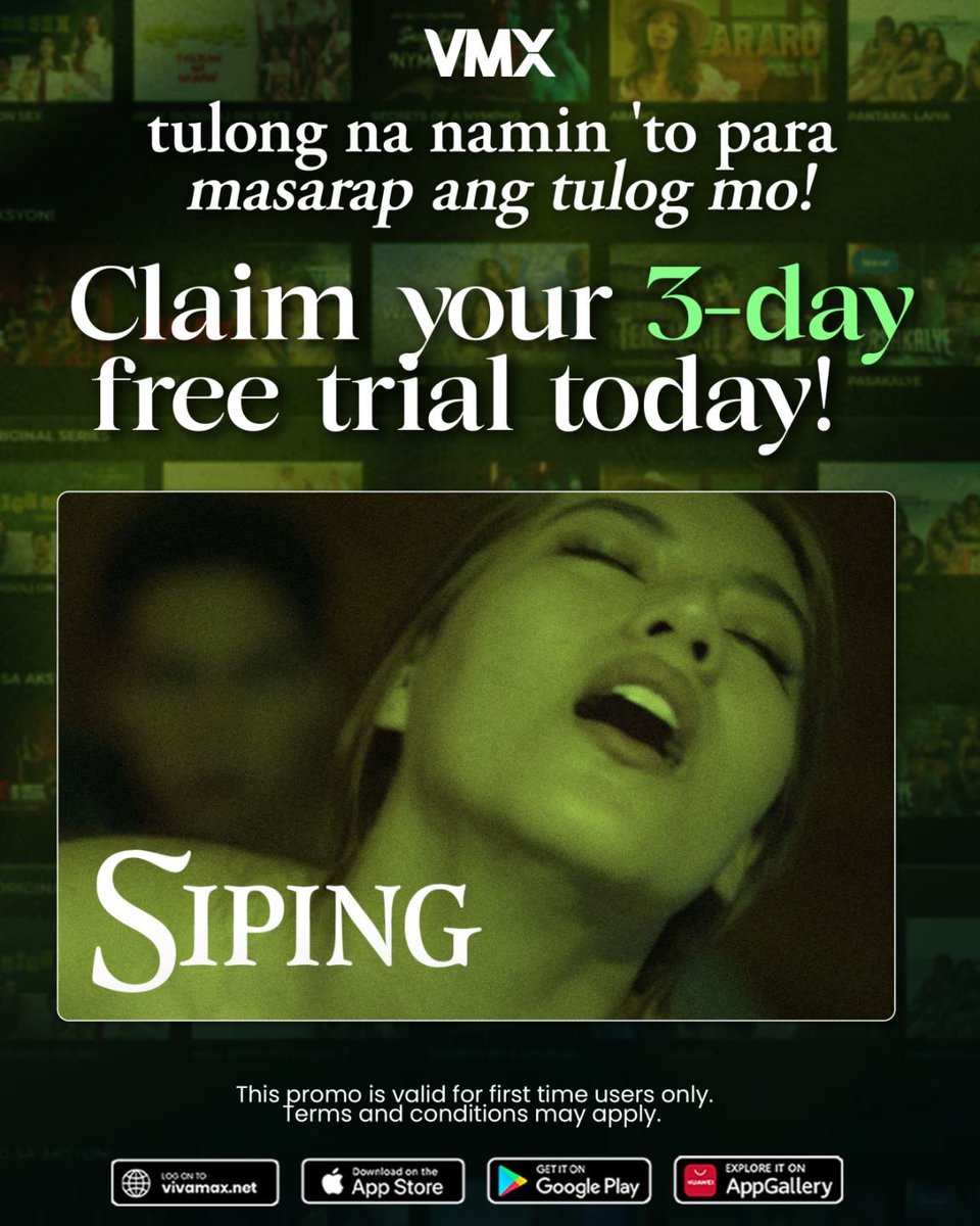 VMXPH's tweet photo. ๐ฆ๐๐๐ง๐ข ๐๐ข๐, ๐๐๐๐ ๐ก๐! ๐ช๐๐๐ ๐๐๐ก๐ ๐ง๐๐๐ข ๐๐๐ง๐ข!
First time mo sa VMX? May pa-WELCOME GIFT kami saโyo! Get your 3-DAY FREE trial today and binge-watch #Siping now streaming on VMX!
Claim it here https://t.co/RAHNdwfil4
#VMXPh #VMXSiping https://t.co/XtUL1B7pTh