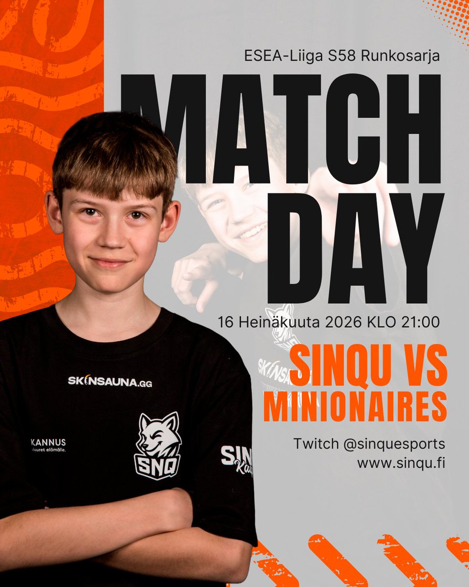 SINQUESPORTS's tweet photo. Tänään Suomi vs Englanti! 🔥🇫🇮

Tänä heinäkuisena iltana klo 21:00 SINQU Esports kohtaa brittiläisen viime kauden yllättäjäjoukkue Minionaresin 🇬🇧

Lämmin ja nöyrä kiitos tiistain avausottelua seuranneille meininki oli loistava + ruotsalaiset kaatuivat näytöstyyliin 🇸🇪 (kuten pitääkin xD)

#CS2 #esportsfi #CS2Suomi