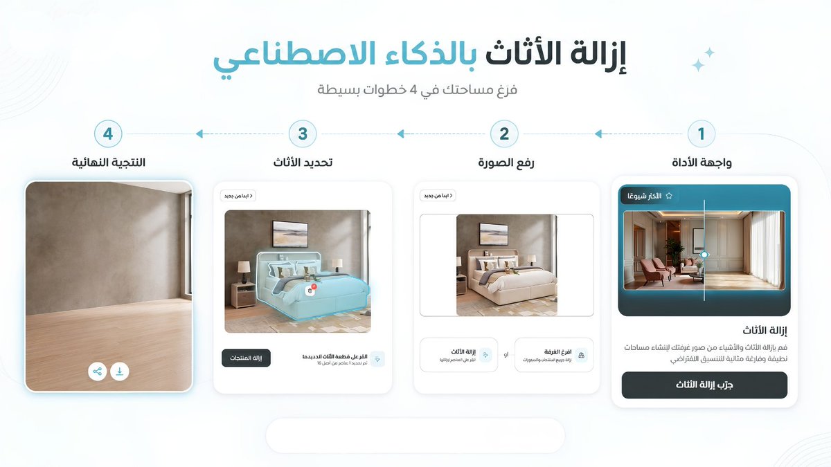 Zory_ai's tweet photo. إذا كنت تفكر تغيّر ديكور غرفتك، ماتحتاج تفرغها بنفسك ولا تتخيل النتيجة من رأسك.
لأننا في زوري طوّرنا أداة تزيل الأثاث من الغرفة، ثم تعطيك تصاميم جديدة بأساليب وألوان مختلفة، وكأنك نستعين بمه��دس ديكور يشوف بك الاحتمالات قبل التنفيذ.

#ديكور #ذكاء_اصطناعي #Zory #تفريغ_مساحات https://t.co/aP01SkcIKF
