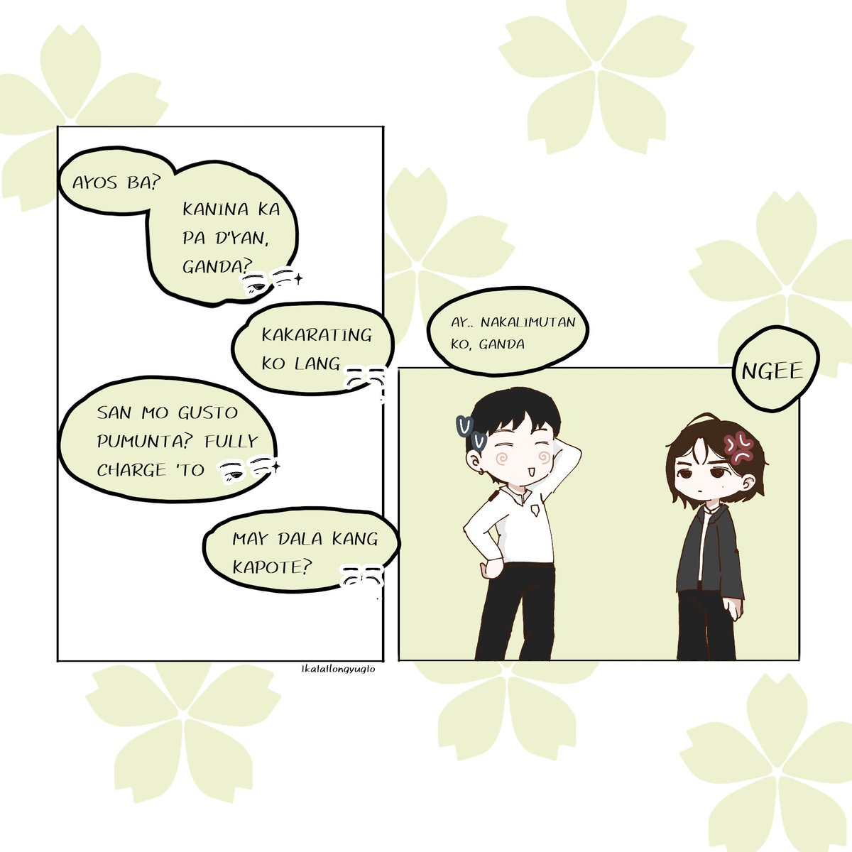 ikatatlongyugto's tweet photo. security guard x salesman 
A #taeshan few tweet filo au semi comic ver.

rainy szn https://t.co/EeP6chpf6Y