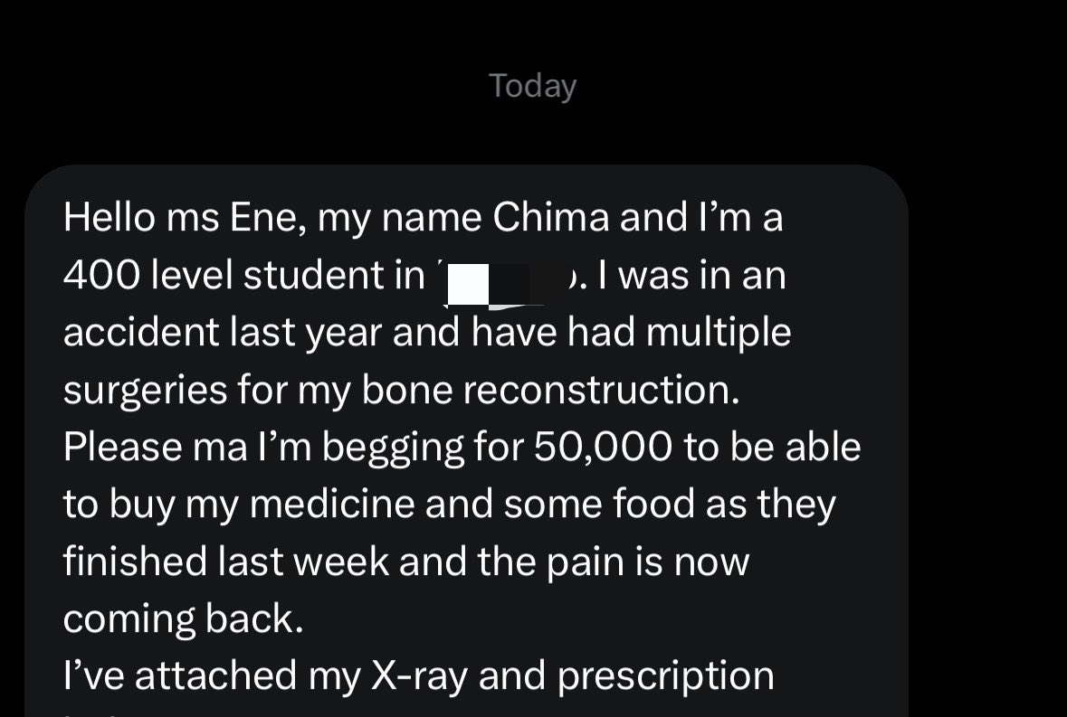 _Ojonya's tweet photo. Hello everyone, im here again on behalf of someone who needs help. 
Whatever you can give will go a long way. Kindly make donations to 0858048495 GTB and I’ll update everyone as it goes. https://t.co/bxRUI2kJUy