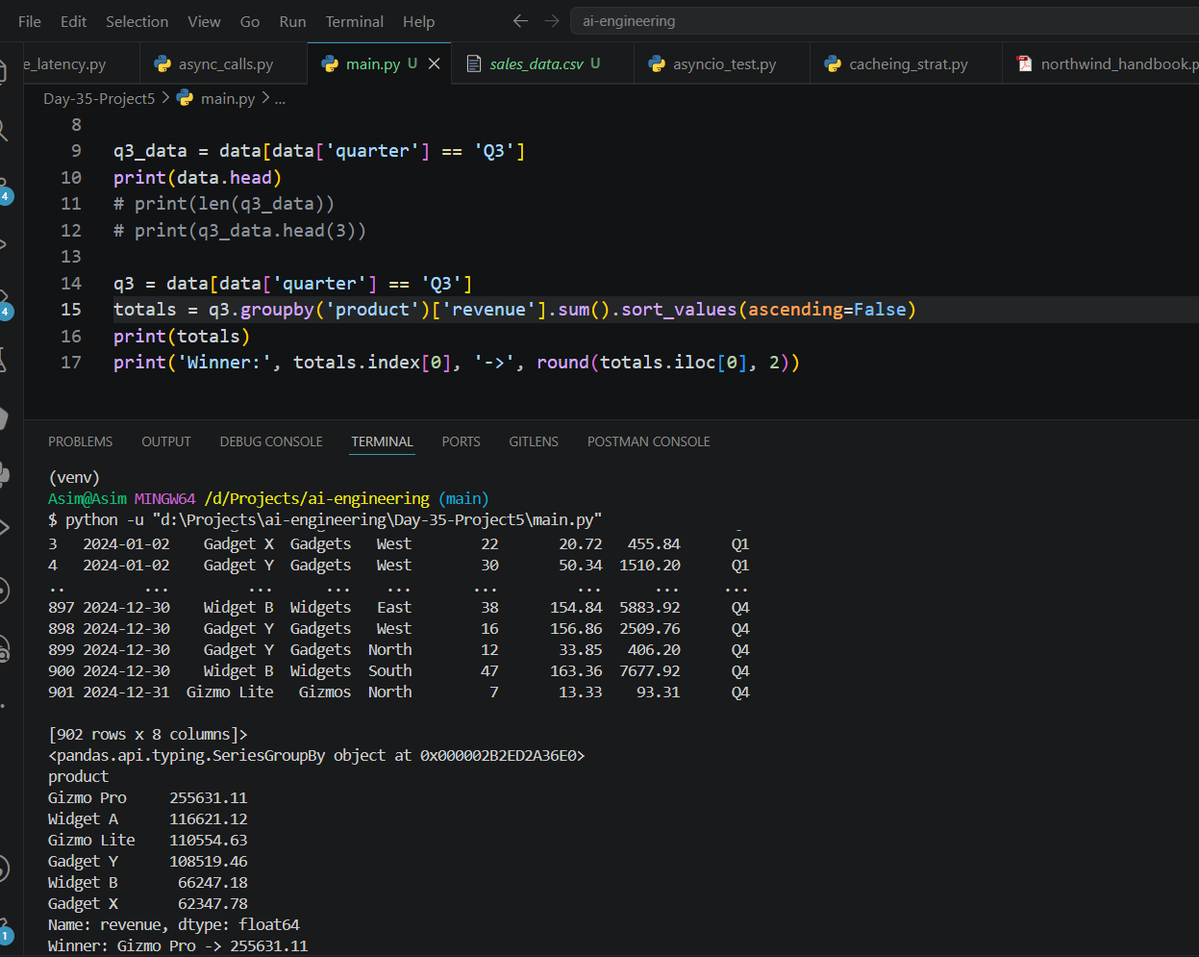 Asimmmm06's tweet photo. #LSPPDay46
Today, I 
-Wired up LLM to turn plain-English questions into pandas code automatically
-Implemented a self-healing retry loop
@lftechnology  #60DaysOfLearning2026 #LearningWithLeapfrog https://t.co/3VT8AZSZKW