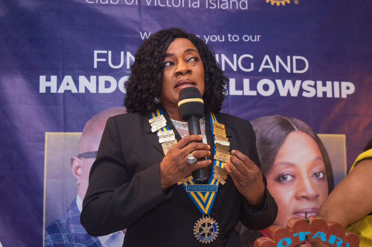 Rcvi22's tweet photo. In her acceptance speech, President Gertrude Onyewuche pledged to build on the club's legacy of service while expanding its impact through sustainable humanitarian initiatives. https://t.co/rOFcqrooqt