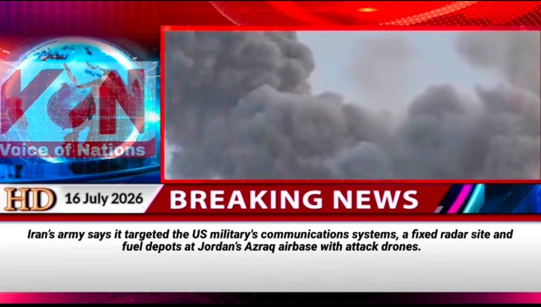 VoiceOfNations7's tweet photo. Iran’s army says it targeted the US military's communications systems, a fixed radar site and fuel depots at Jordan’s Azraq airbase with attack drones.
#VoiceOfNations https://t.co/TZ6d5nhV1Z