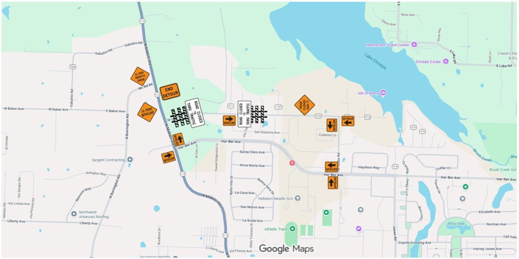Springdale_AR's tweet photo. Good morning,

Road closure: Gibbs Road will be closed 7/20/26 and will be closed for two weeks. Please see map for detour. https://t.co/LePBByZXEp