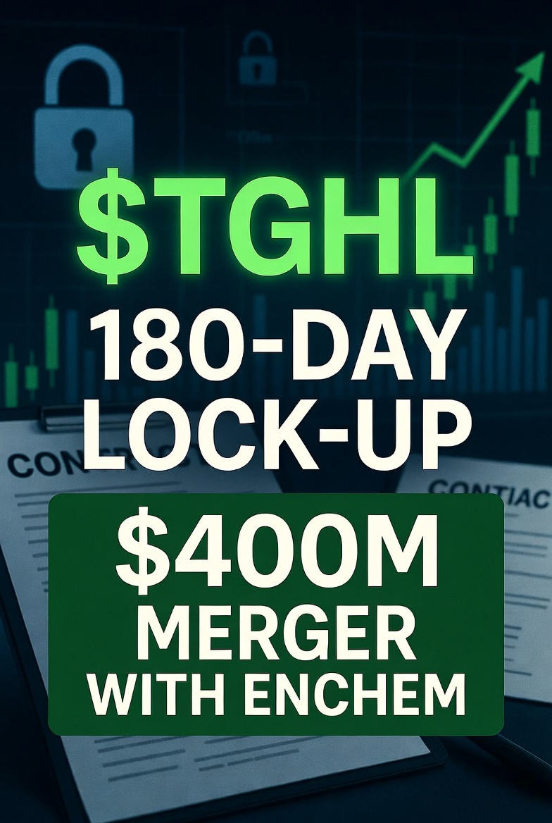 HunterDavisM's tweet photo. $TGHL — Addressing the “they’ll dump right after merger” FUD.

The merger filing clearly states a 180-day lock-up period. Shares issued to pre-deal private company holders cannot be sold for 180 days after the transaction closes.This removes the immediate selling pressure many fear.

GrowHub recently announced a major $400 million merger agreement with EnChem, and the stock has been trading higher since the news. The lock-up provides a structured window for the combined company to execute its growth plan without early overhang.

If you’ve been waiting for clarity on the post-merger share structure, this is it.

#TGHL #Merger #Lockup #Stocks