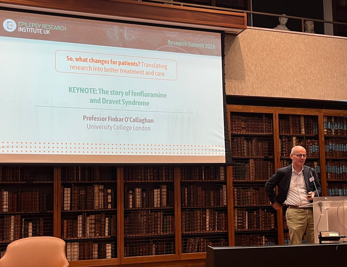 EpilepsyInst's tweet photo. A big thank you to our Chief Scientific Officer, Professor Finbar O’Callaghan, for stepping in to deliver today’s keynote on the journey of fenfluramine from the lab to the bedside, and its role in the treatment of people with epilepsy.
#SoWhatResearchSummit #Onein100 https://t.co/d4qyA5nPOH