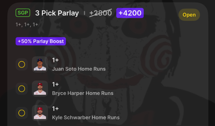 Jigsawbets's tweet photo. 7/16 HR Parlay https://t.co/yFShrZnlLP