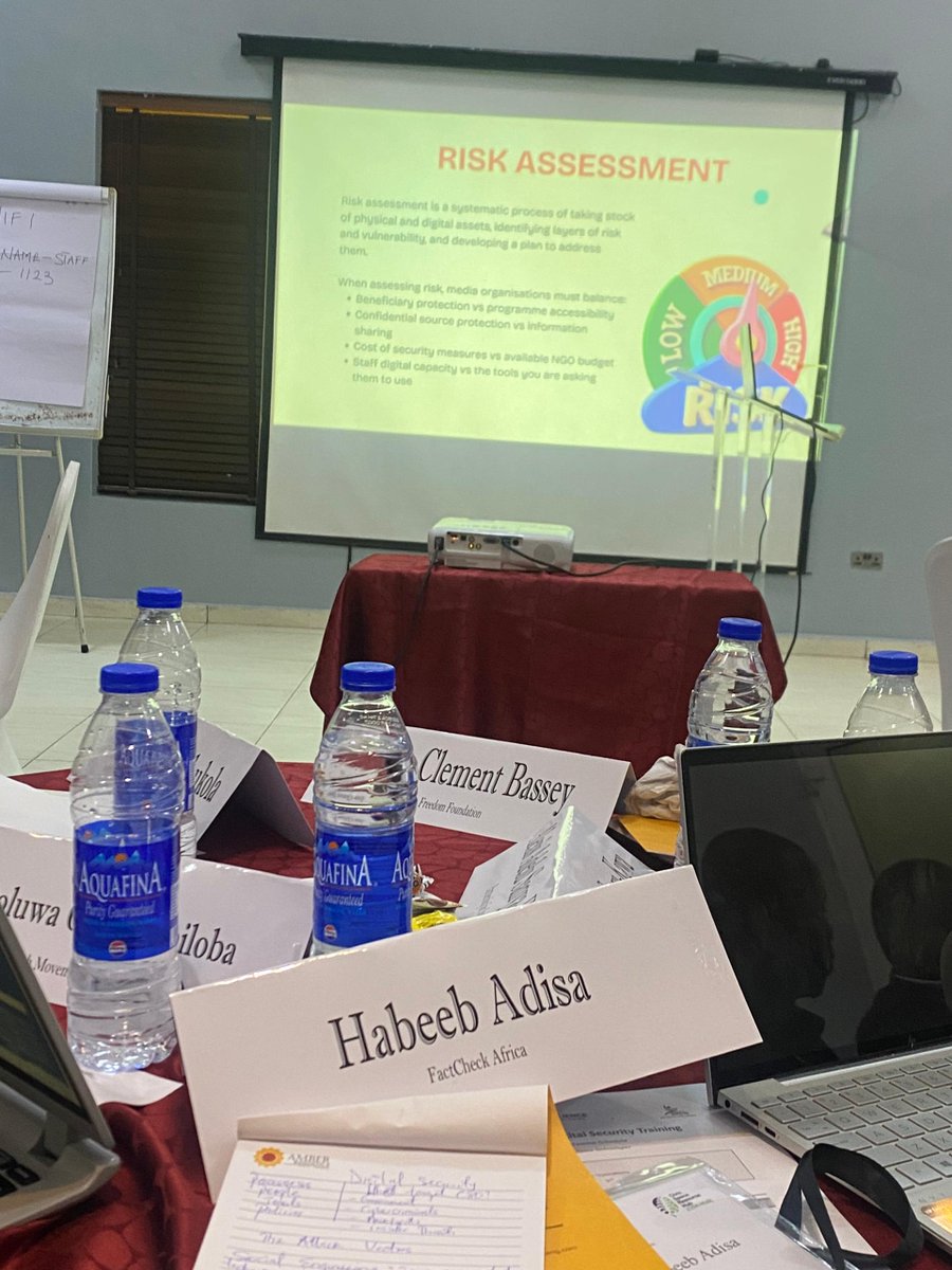 FactC_Africa's tweet photo. Strengthening Our Digital Resilience, One Step at a Time. ๐
This week, our Co-Editor, Habeeb Adisa, is representing FactCheckAfrica at @wacsi CSR-HUB Digital Security Training, a 3-day intensive programme facilitated by Resilience Technologies.
#CivicTech #WACSI #CSRHub https://t.co/z9fHIlwMlX